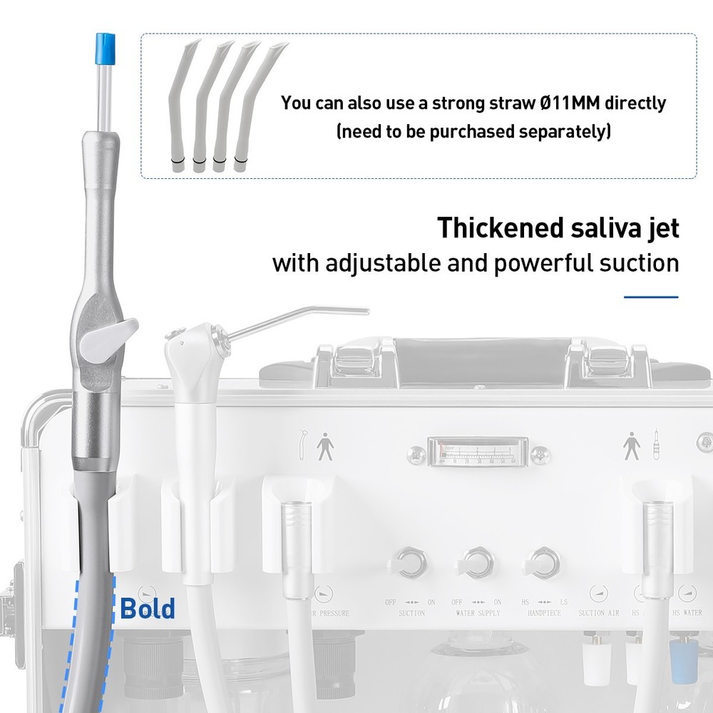 Portable Dental Delivery Mobile Unit Air Compressor Light Curing Suction System