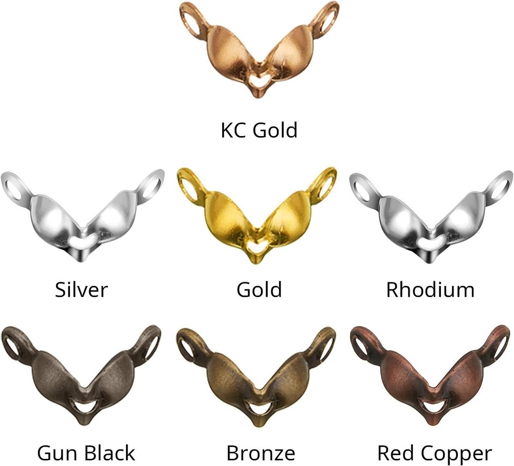 Versatile 1400 Pack Bead Tips Knot Covers - Essential for All Craft Projects