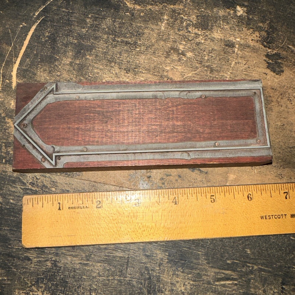 Printing Block Large Arrow Pointing 6 Inch