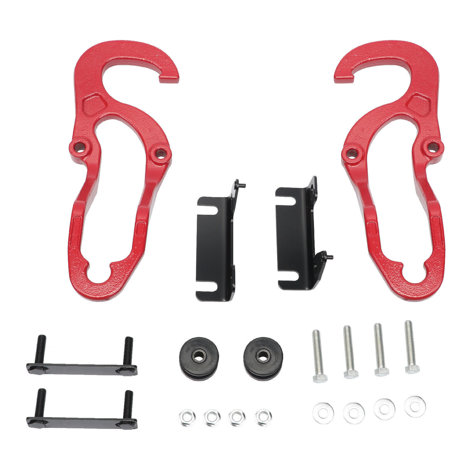 Ram Front Tow Hooks for 2009-2019 Dodge Ram 1500 82210967 68196982AA RED