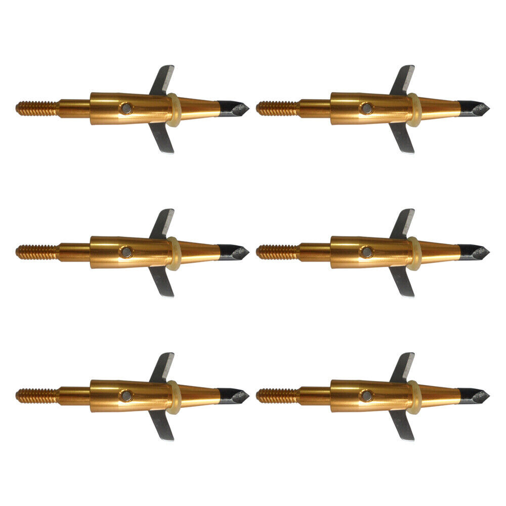 12Pcs Yellow Swhacker Broadhead 100Gr 1.75" Cut Arrow Tips Compound Bow Crossbow