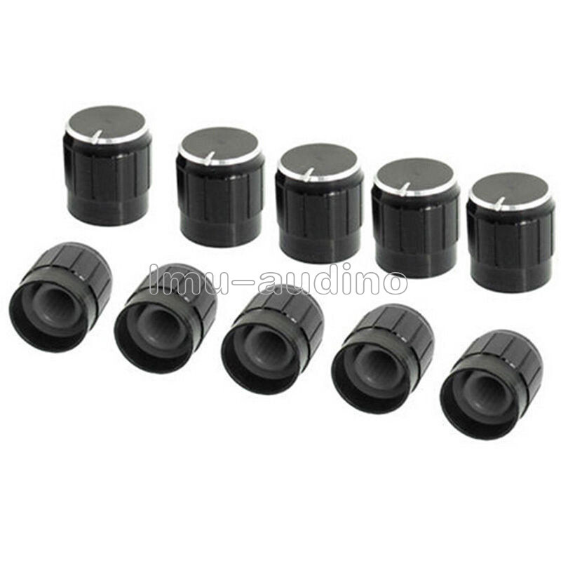 5Stk Volume Control Rotary Knobs For 6mm Dia Knurled Shaft Potentiometer Durable
