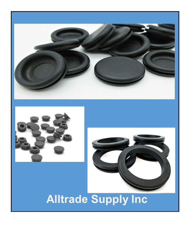 Solid Rubber Grommet Without Hole for 35mm Panel Hole 42mm OD Fits 3mm Panel
