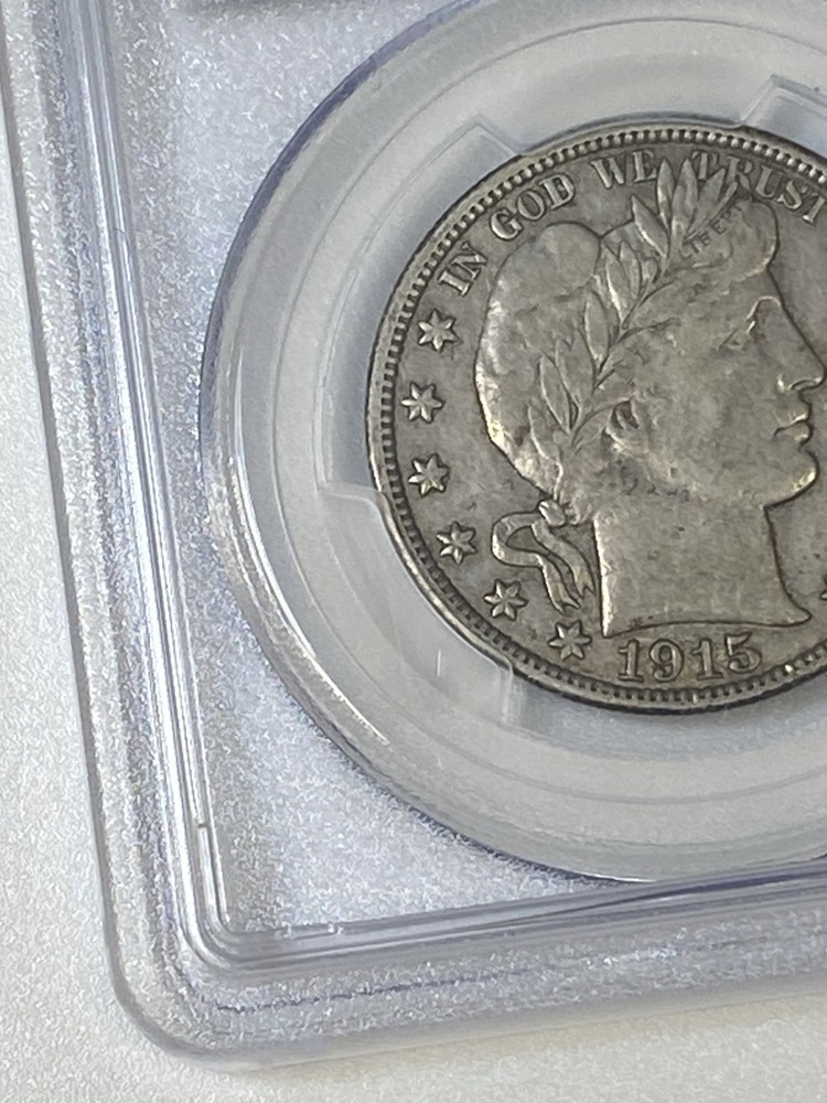 1915 S 50c Half Silver Dollar Barber PCGS VF35