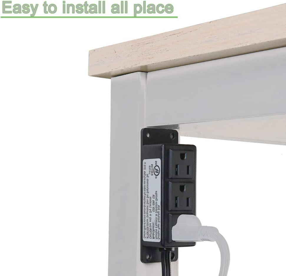 Surface Mounted Power Strip 3 AC Grounded Outlets Mountable Power Strip Socket A