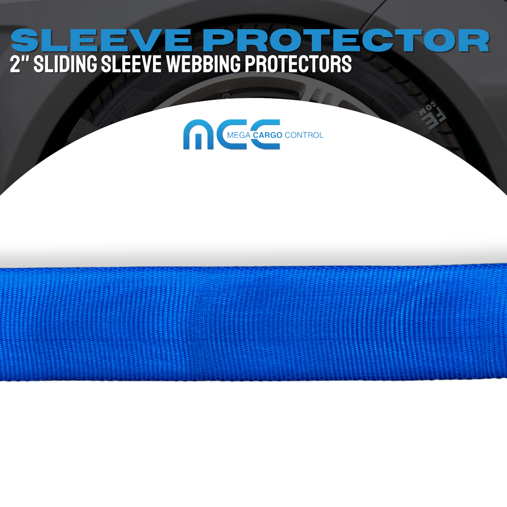 10 Pack 12" Sliding Sleeve Webbing Web Protector for 2" Ratchet Tie Down Strap