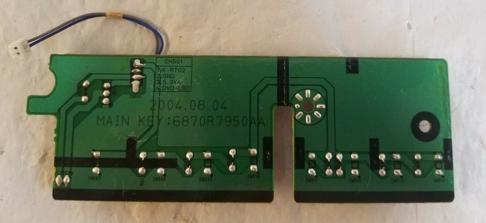 ZENITH ZDX-313 VCR & DVD Player FUNCTION BUTTON PCB BOARD Working