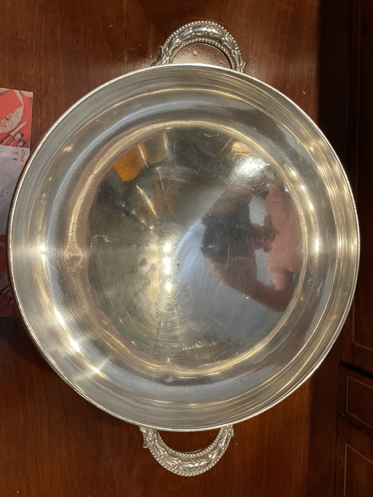 VINTAGE GORHAM SILVER 1890 RESTRAINED CLASSICAL STYLED HANDLE FOOTED OPEN BOWL