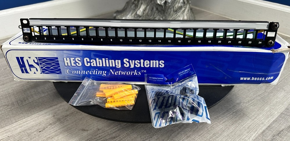 HES Cabling Systems 24-Port 1U Rack Blank Patch Panel