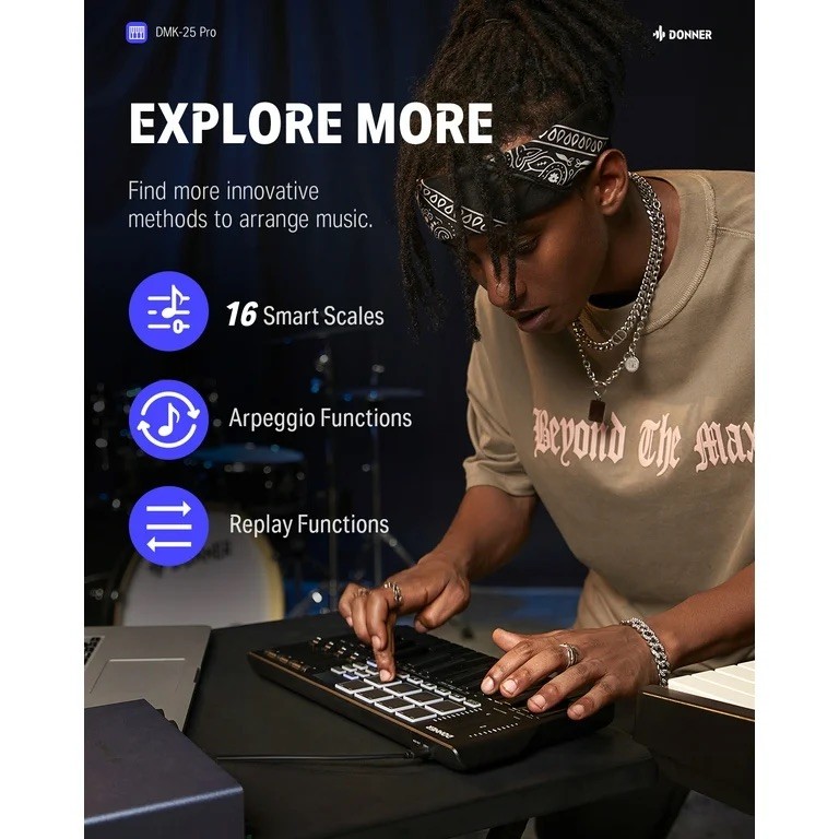 Donner DMK-25 PRO MIDI Keyboard Controller