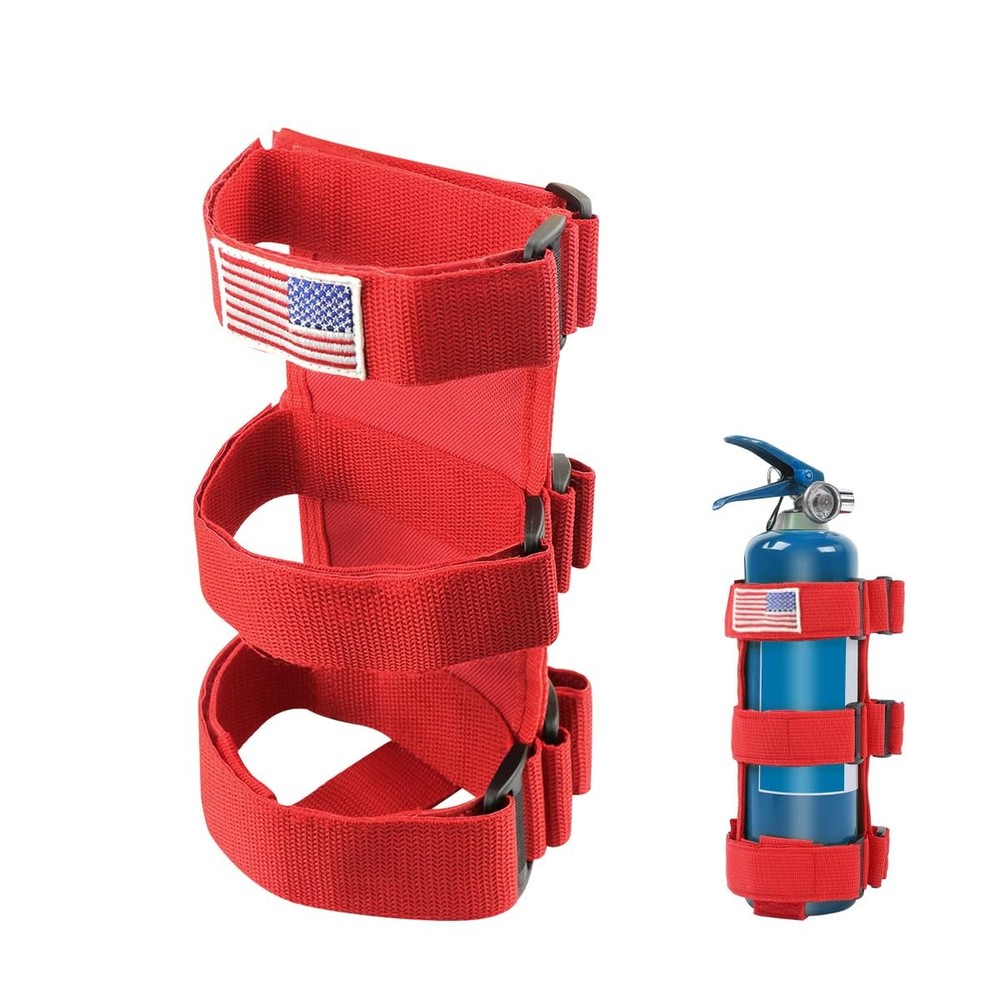 Fire Extinguisher Holder, Roll Bar Adjustable Extinguisher Strap Brackets wit...
