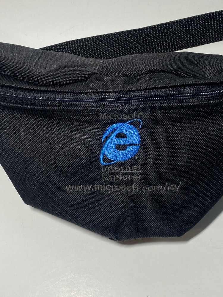 Y2K Vintage Microsoft Internet Explorer Fanny Pack Bum Bag - EUC