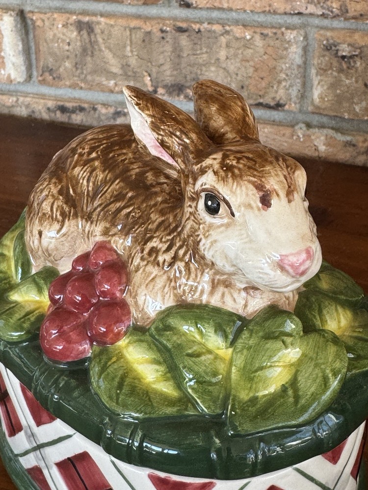 Noritake Royal Hunt Rabbit Candy Box Bunny Easter Trinket Dish Ceramic