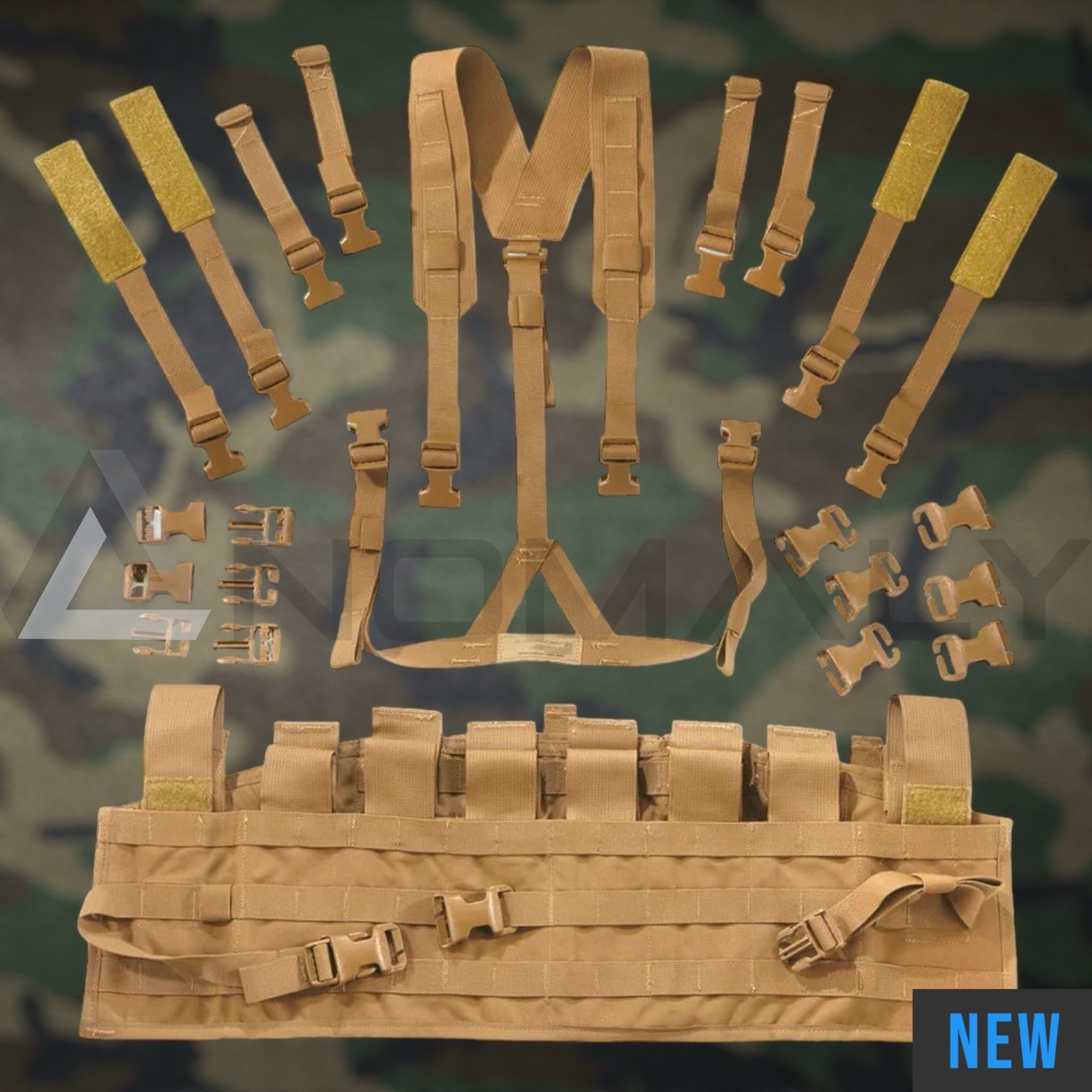 USMC Chest Rig, Tactical Assault Panel TAP Vest Ibiley W/ Repair Kit, Coyote NEW