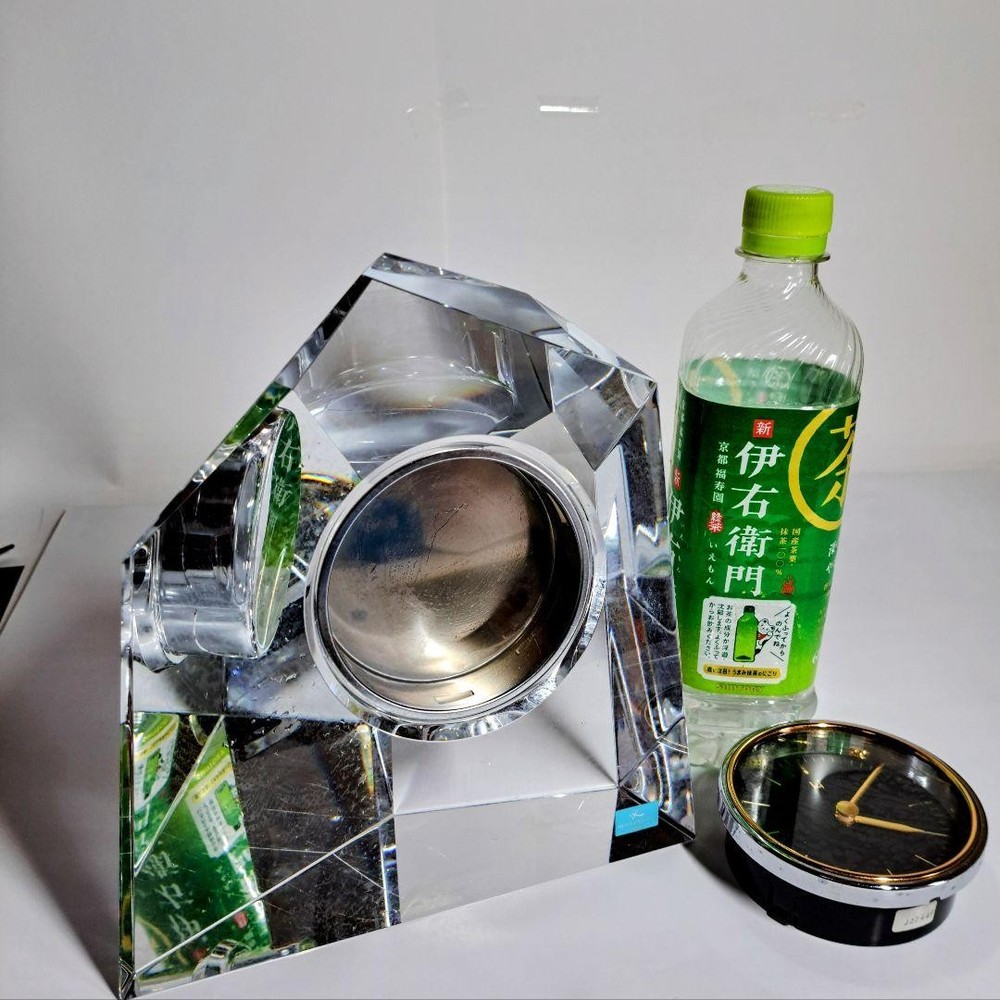 [Antique] HOYA/Hoya Crystal Clock Interior Object Retro