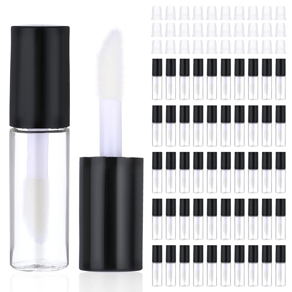 100Pcs Mini Lip Gloss Tubes â€“ Refillable Empty Lip Balm Containers for DIY ...