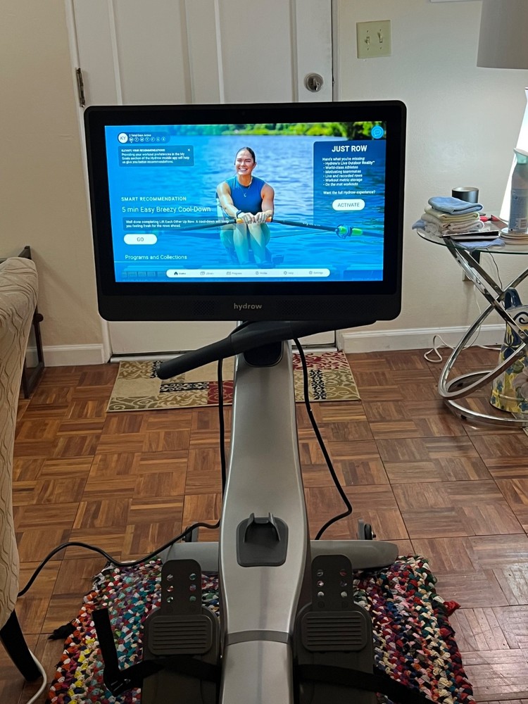 Hydrow Pro Rowing Machine with Immersive 22" HD Rotating Screen slightly used