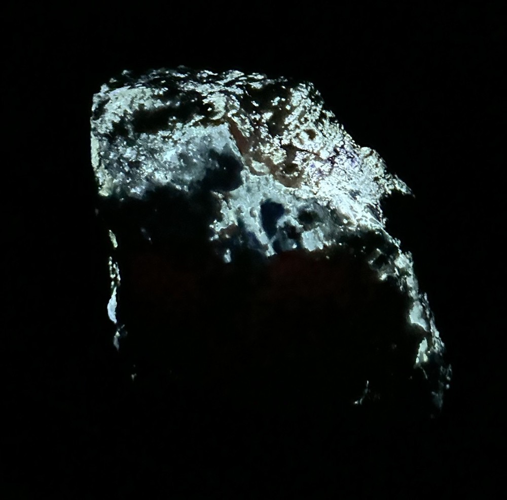 1503 Gr. Fluorescent Scapolite Cluster W/ Fluorescent Phosphorescent Hackmanite