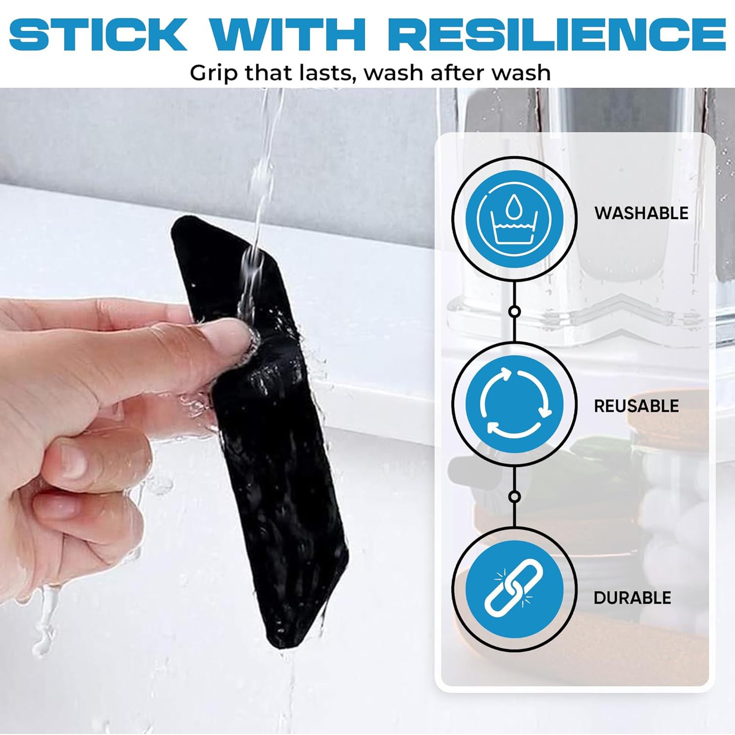 20 Pcs Non Slip Carpet Rug Mat Adhesive Grippers Reusable Rubber Tape