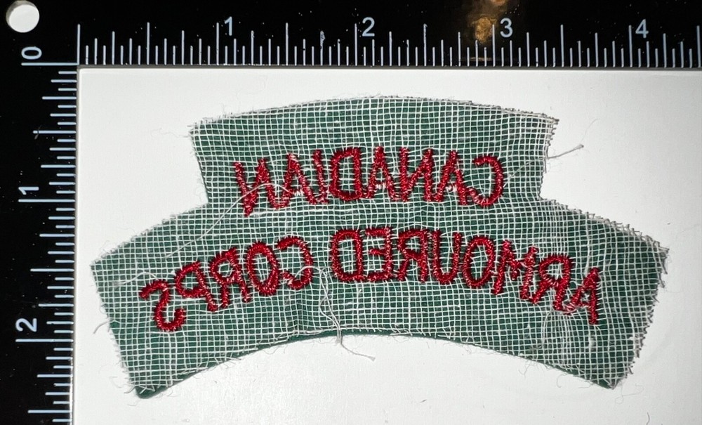 WWII Canada Canadian Armoured Corps Felt Patch Formation Title Flash