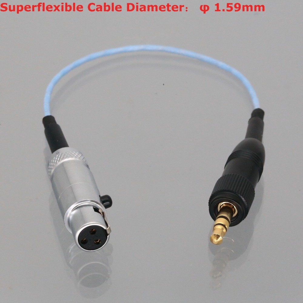 Mini XLR TA3F 3P Female to Push-Pull 3.5mm TRS Plug Cable Transmitter Body-Pack