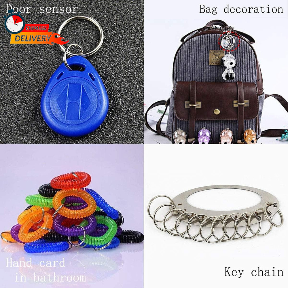100 Pcs Split Ring, Small Key Rings Bulk Split Keychain Rings DIY Craft Metal Ke