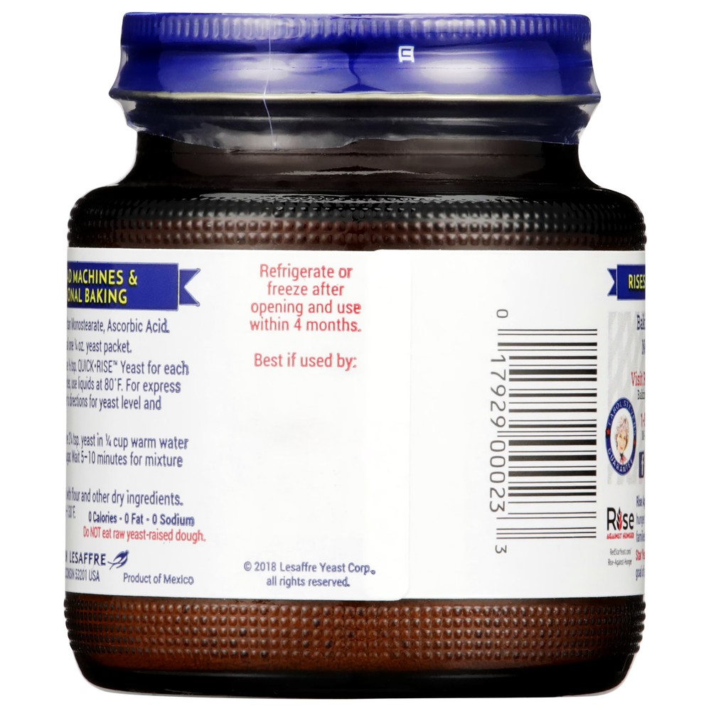 Baking Yeast Red Star Quick Rise 4 oz Jar