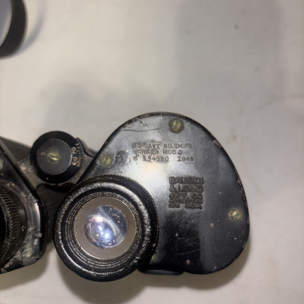 WWII M17 A1 7x50 US ARMY BINOCULARS! WITH NECK STRAP & LEATHER CASE! CLEAR VIEW!