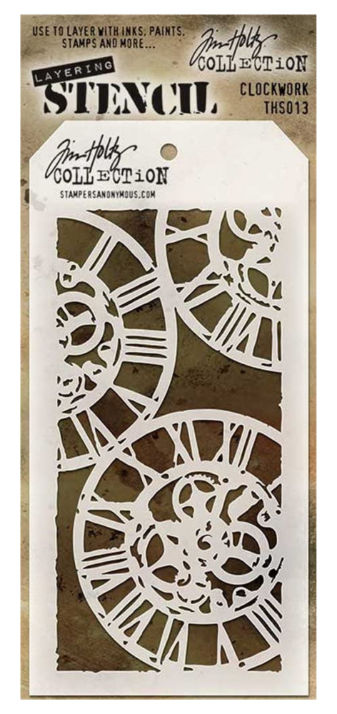 Tim Holtz Steampunk Layering Stencils Gears & Clock Patterns Stampers Anonymous