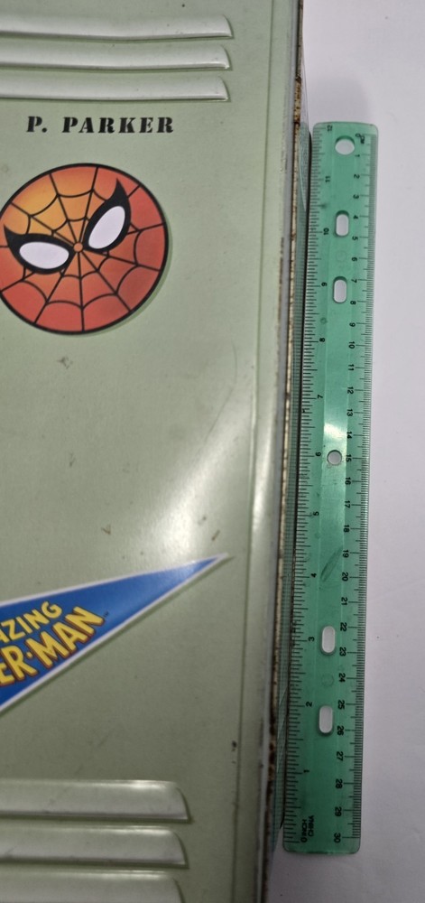 Marvel Amazing Spiderman Tin Type Locker-2000 - No Handle & Some Rust. 12x4x4
