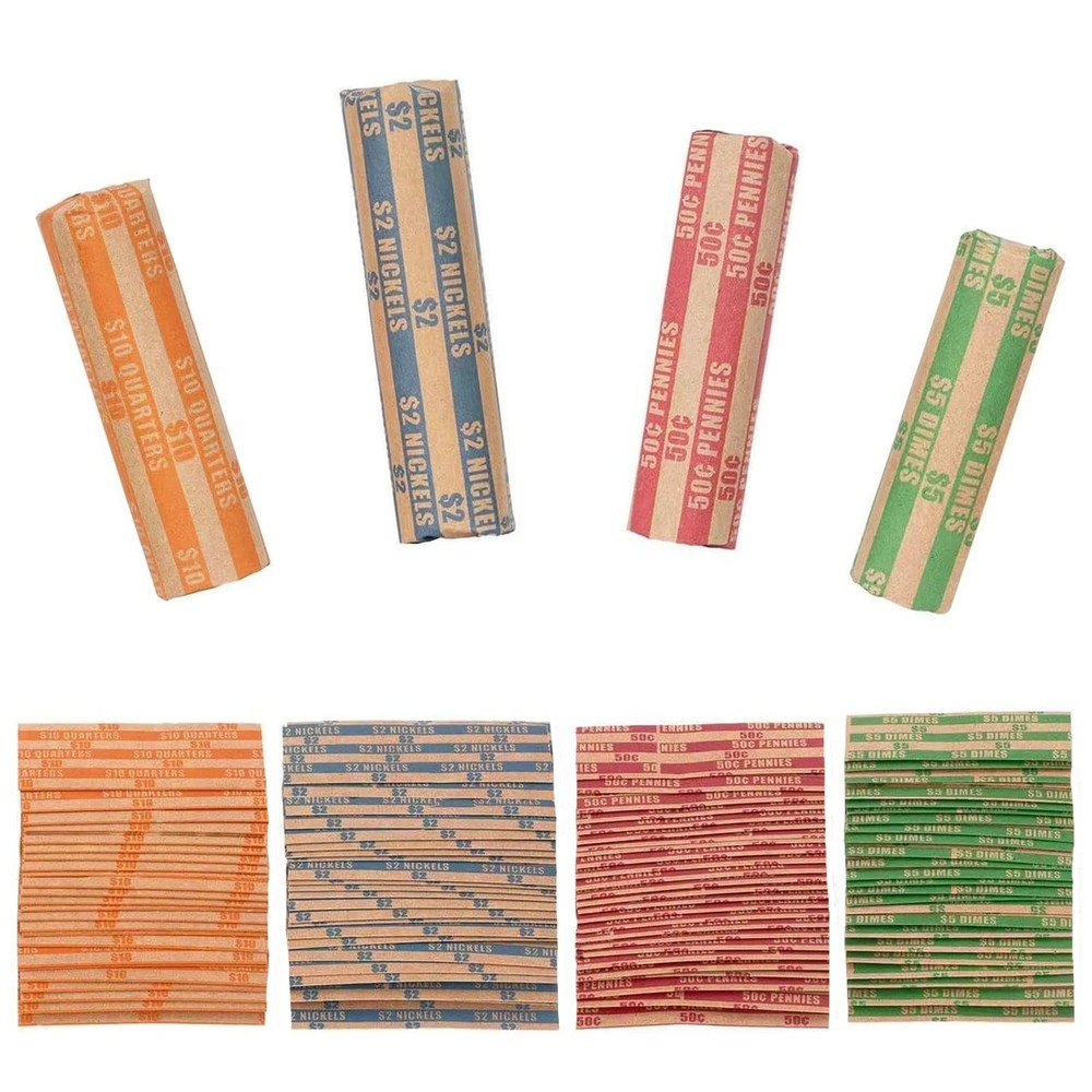 Envoltorios de monedas Rollos planos Envoltorios resistentes al desgarro