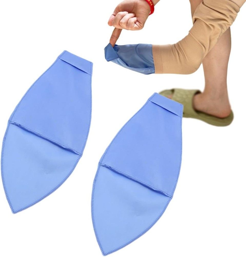 Open Toe Compression Sock Aid for Easy Slide - Slip Stocking 2 Pcs (Blue)