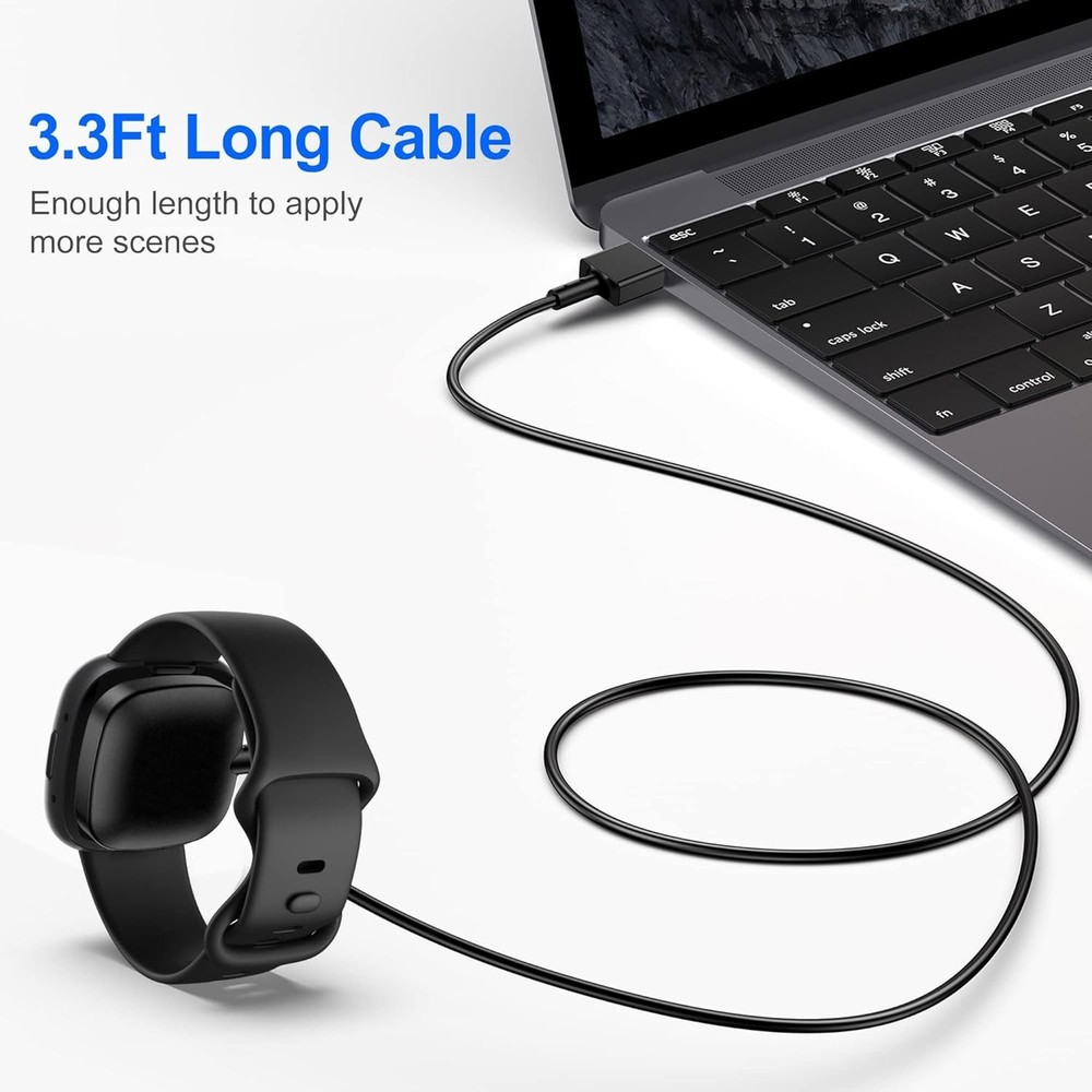 Compact 3.3 Ft Type C Replacement Cable for Garmin Watches - Fast Charging