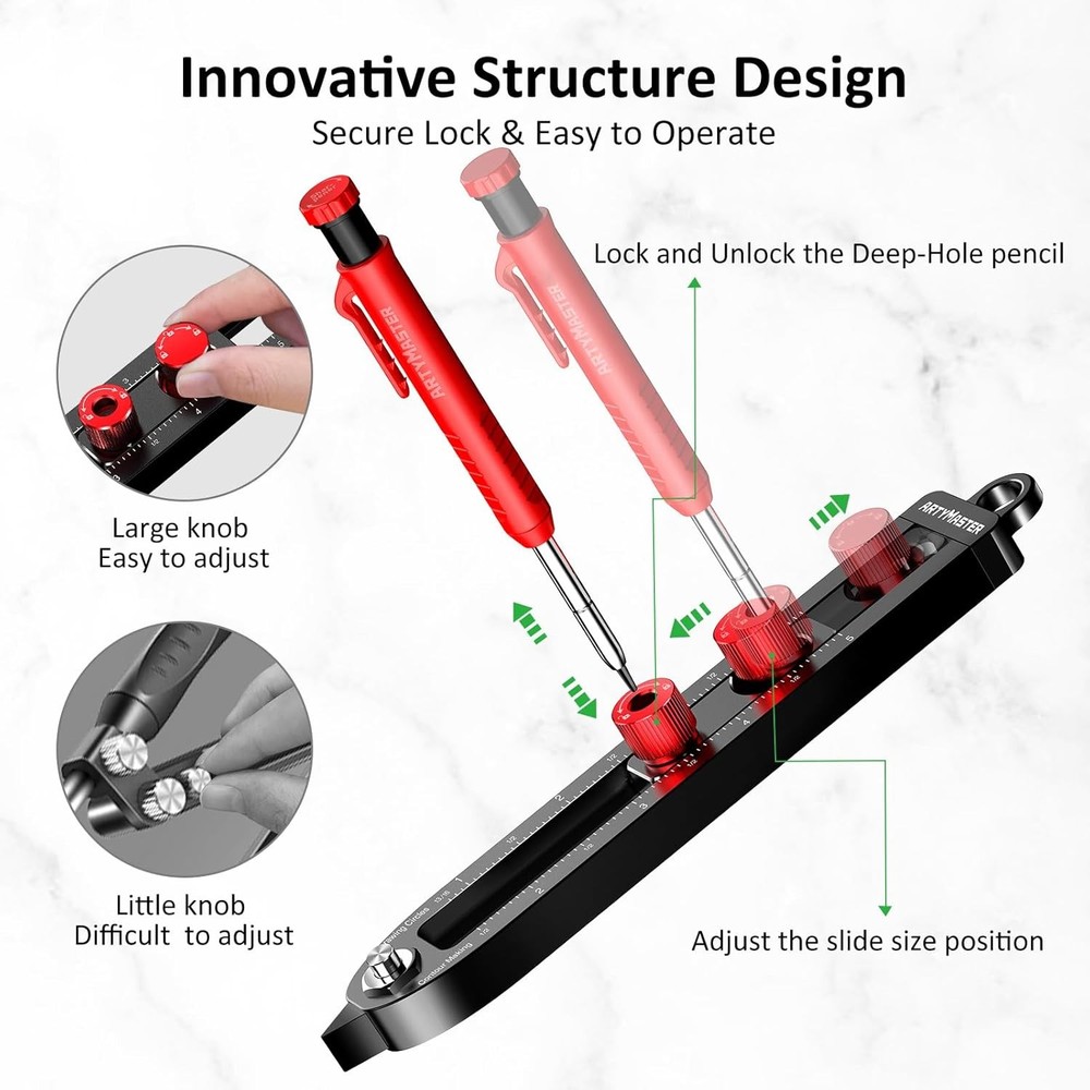 Multi-purpose marking tool, aluminium alloy circular marking tool