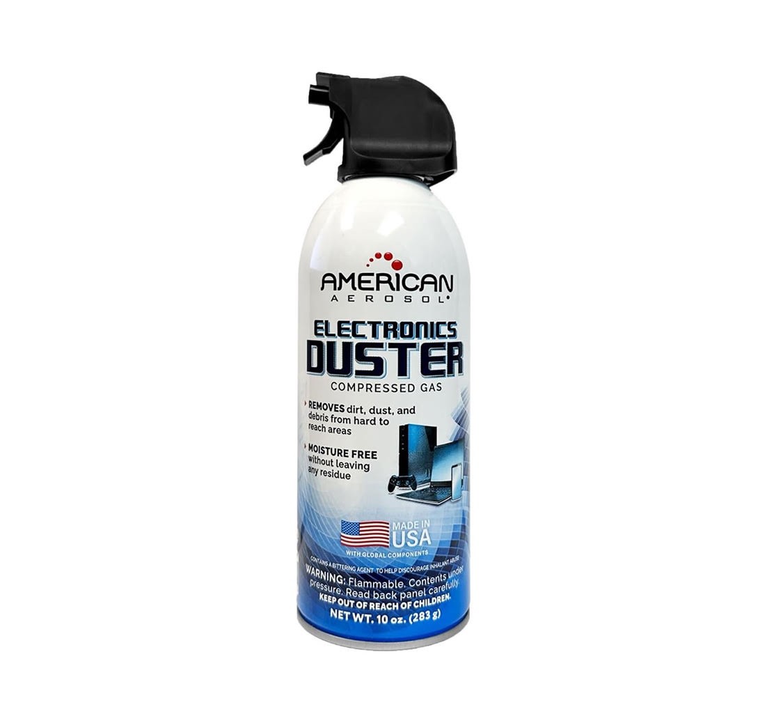 American Aerosol Compressed Gas Electronics Duster, 10 oz,