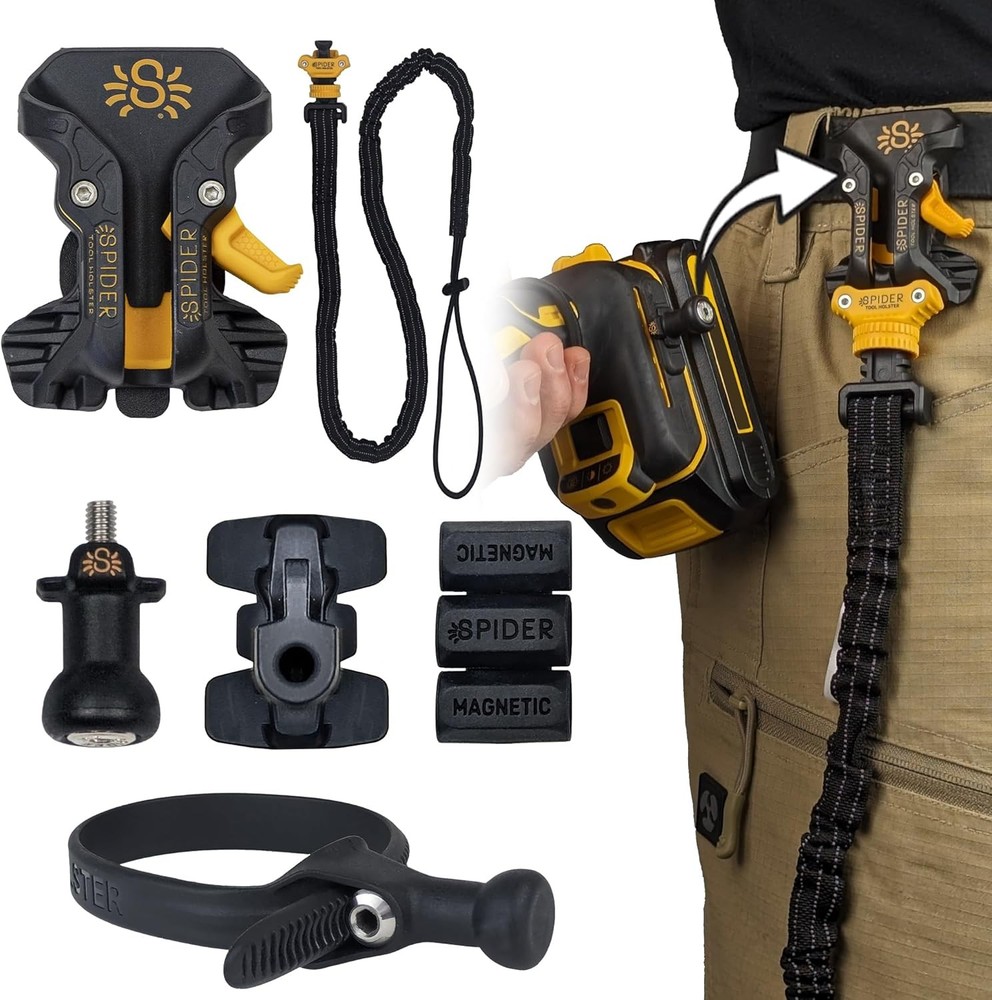 Pro Tool Holster + Tether + 1 Grip + 1 Drill Pins + 1 Tab
