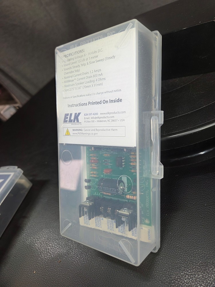 NEW Elk-100 High Performance Siren Driver Module 2-Volume Levels Simultaneously