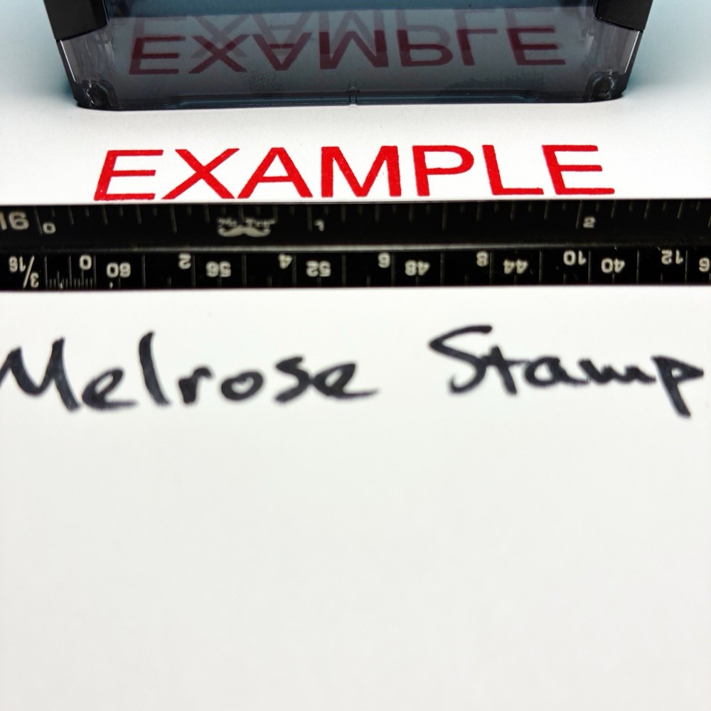 Example Rubber Stamp Red Ink Self Inking Ideal 4913