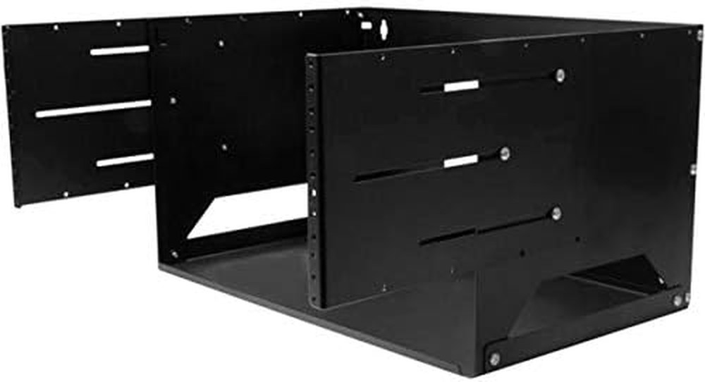 4U Wall Mount Network Rack with Shelf - Adjustable Depth, TAA Compliant