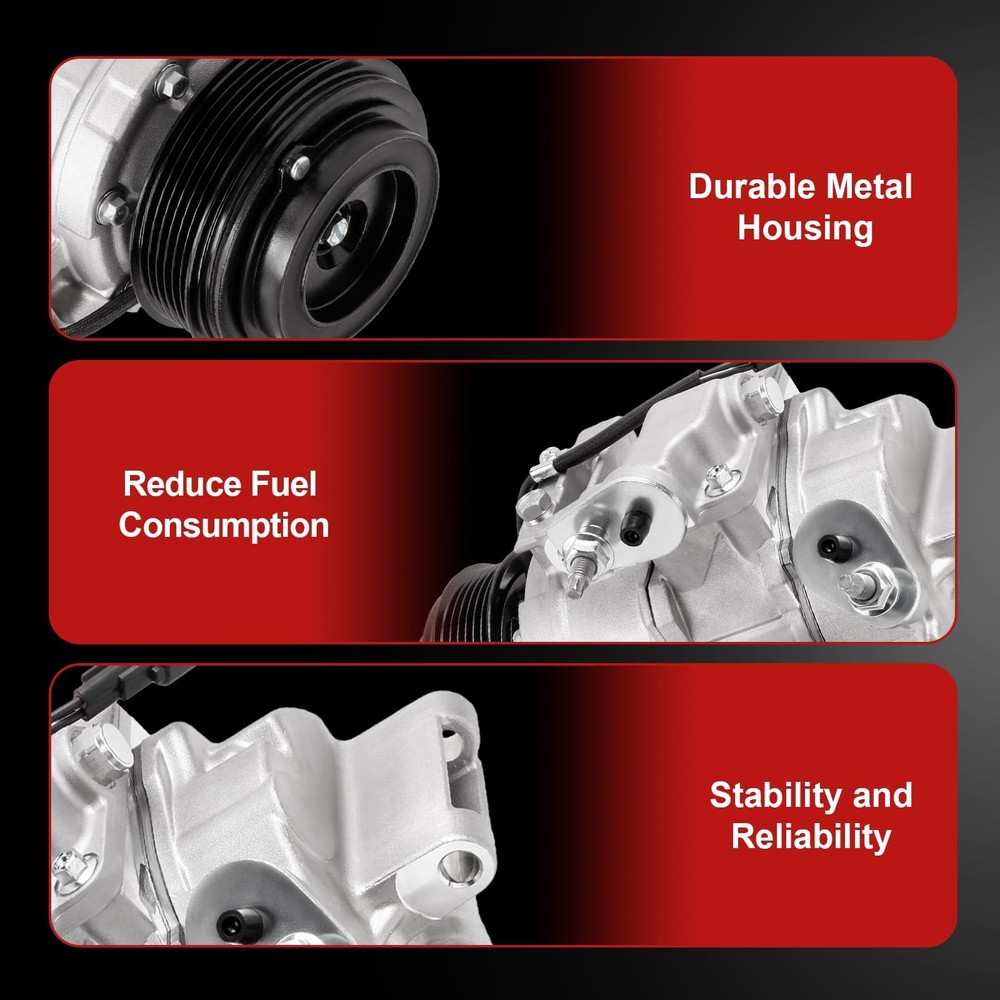 Air Conditioner AC Compressor with Clutch Compatible with Explorer Flex MKZ C...