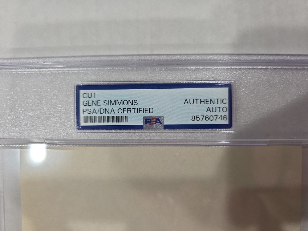 Gene Simmons KISS Signed Autographed 5x8 Cut Beckett PSA DNA Encapsulated