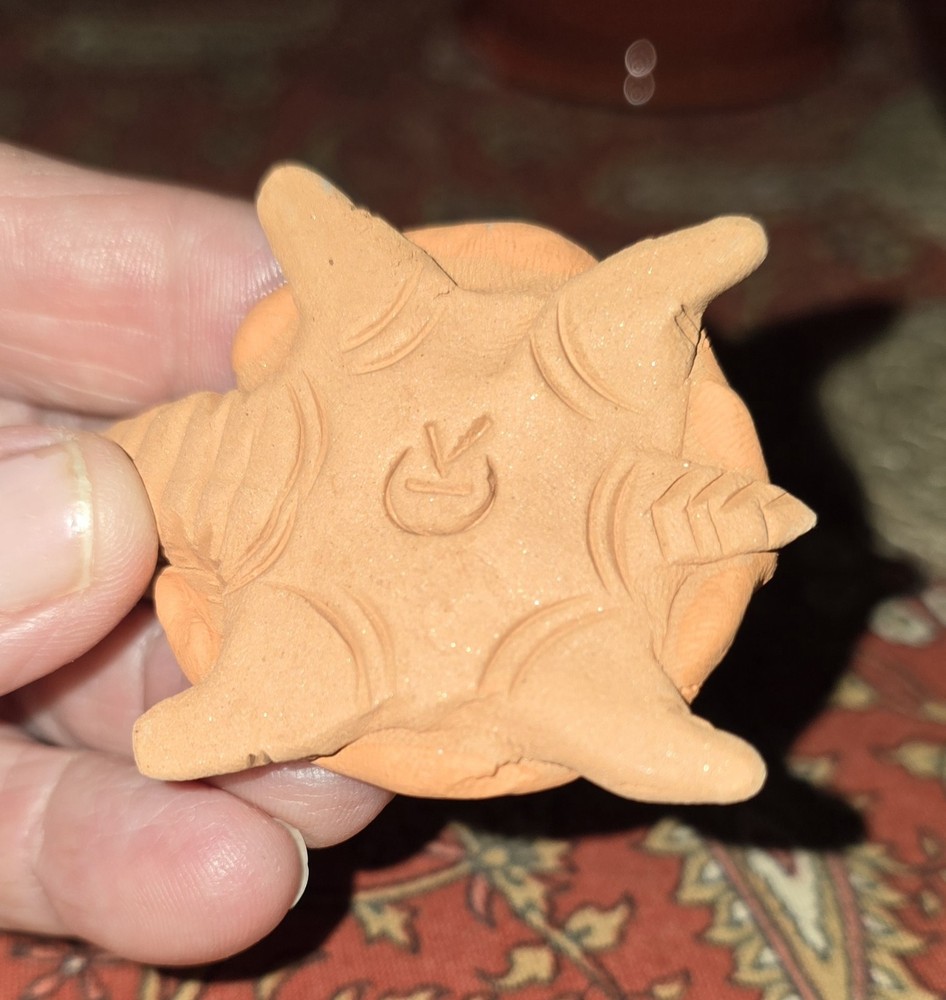 🐢 2 Small Turtle Figurine Ceramic Clay Hand Hade 🐢
