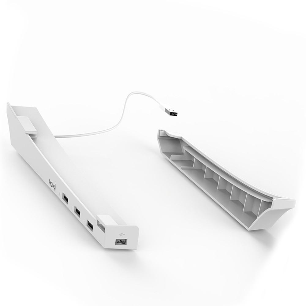 Game Host Rack Storage Horizontal Bracket Stand with 4 Port USB for PS5 Console