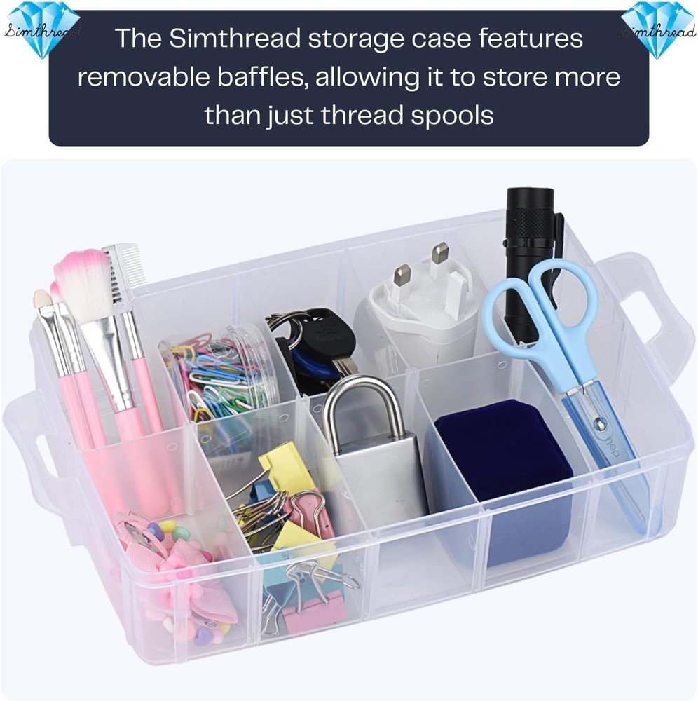 40-Color Polyester Thread Set in 2-Layer Organizer with Essential Tools