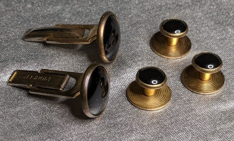 TUXEDO RENTAL PIONEER CUFFLINKS, STUDS SET. "PLEASE RETURN"