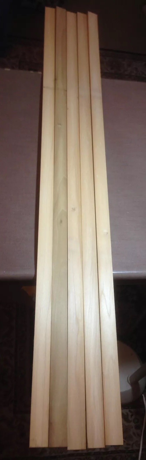 Poplar hardwood Lumber 5 Pieces 3/8"x 1-1/2"x58"+