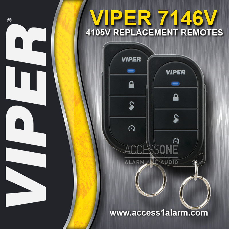 PAIR 7146V Replacement Remote Controls For Viper 5305V Remote Start and Alarm