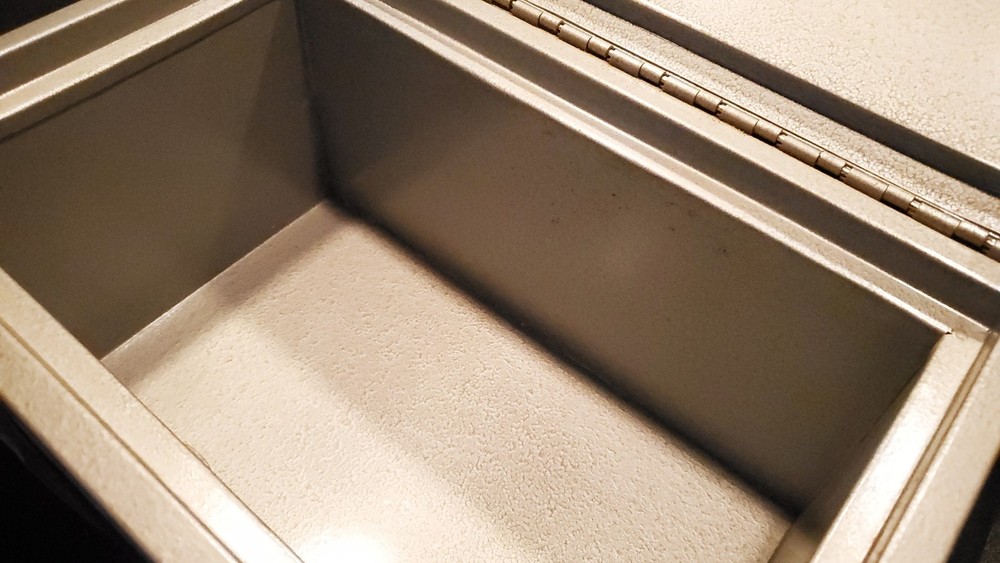 The Protector Fire Safe Grey and Silver New with Key