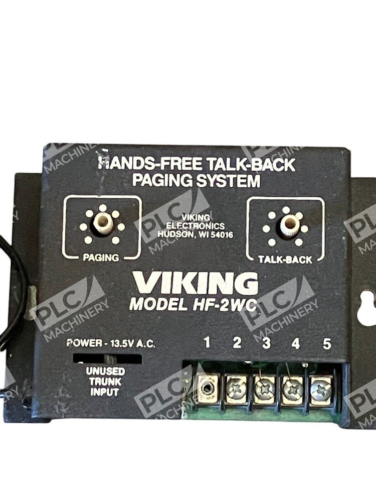 Viking Hands Free Talk Back Paging System Model HF-2WC