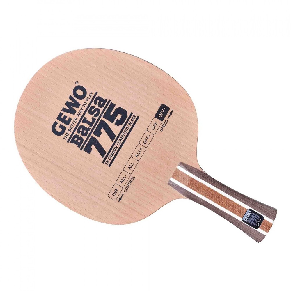 Gewo Balsa Carbon 775 table tennis blade, FL handle
